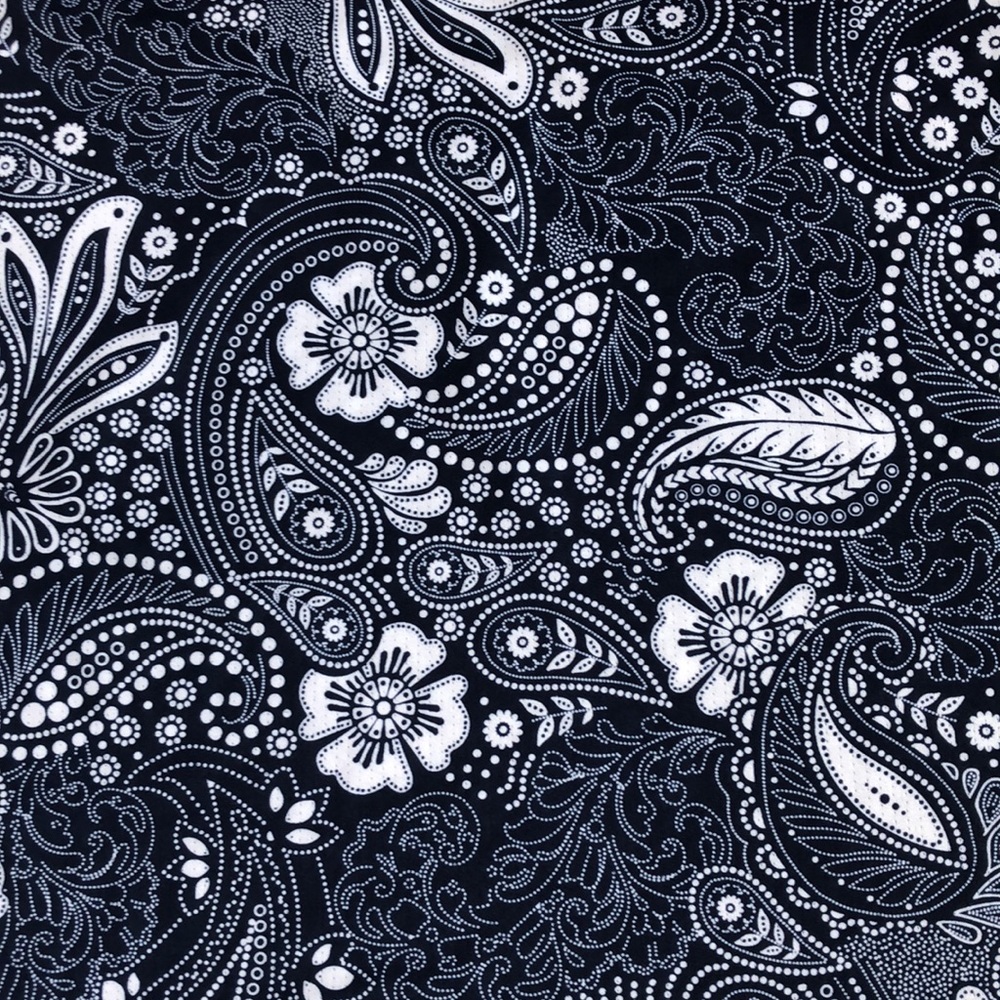Old Navy Go-Dry Active Paisley Navy Blue with White Print Tank Size S/P - Picture 3 of 6